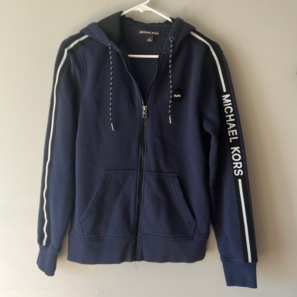Men’s Michael Kors Long Sleeve Hoodie. Navy Blue. Extra Small (XS)